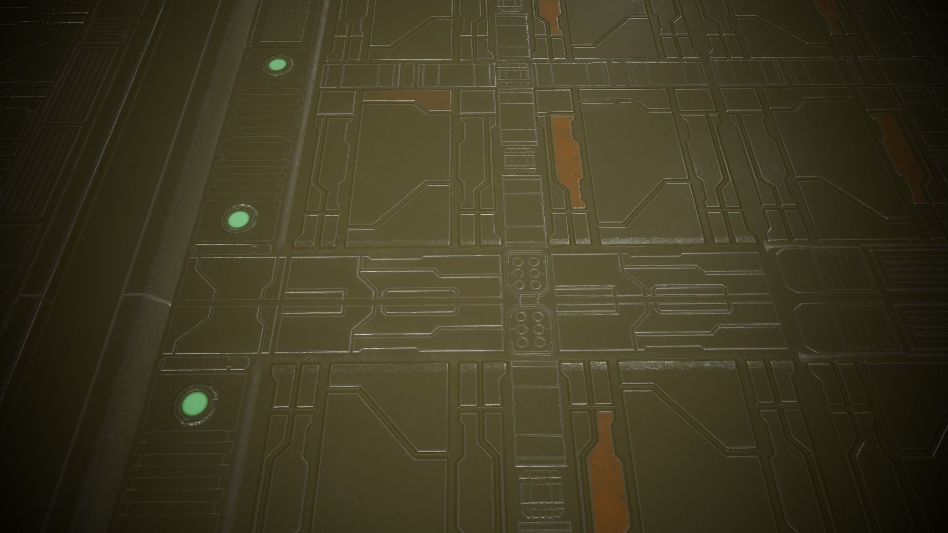 Sci Fi Corridor Low-poly 3D model_16