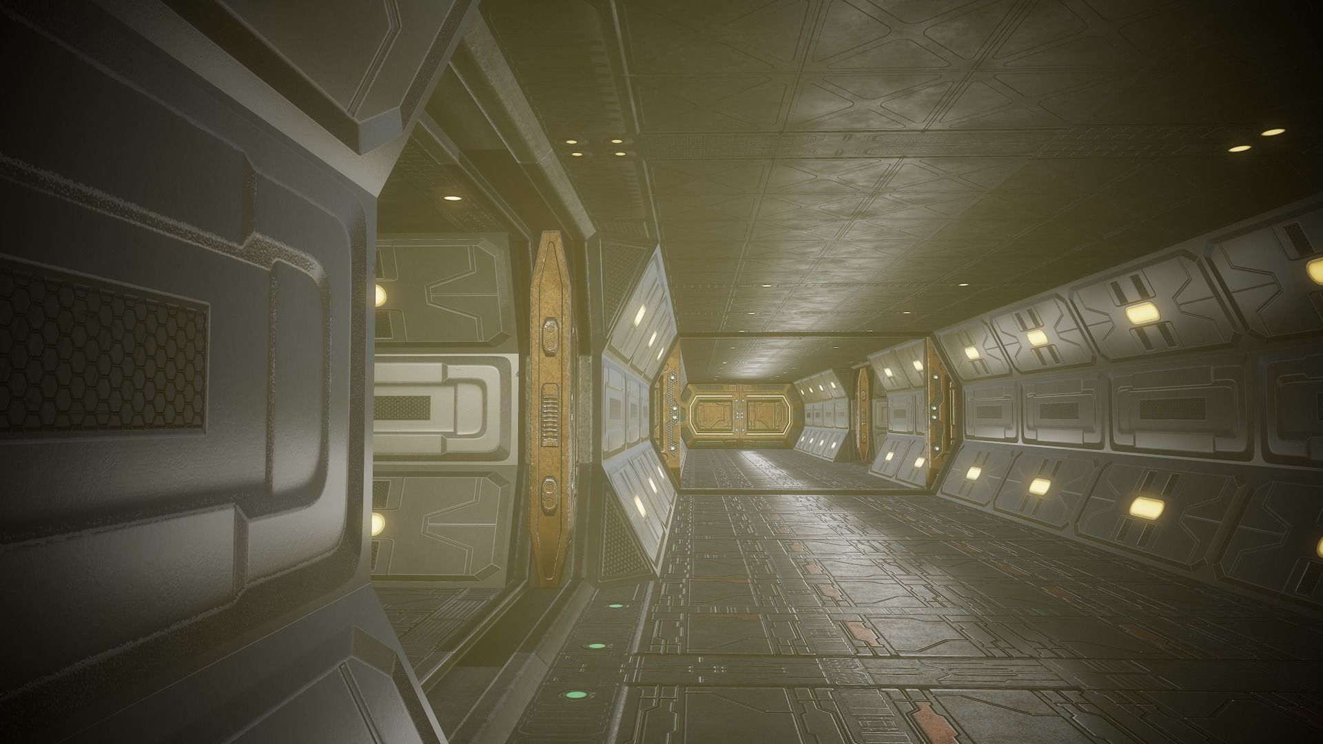 Sci Fi Corridor Low-poly 3D model_10
