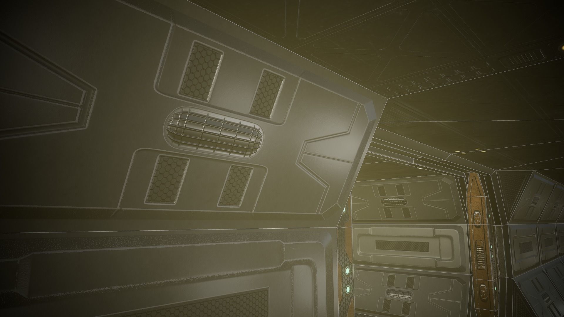 Sci Fi Corridor Low-poly 3D model_17