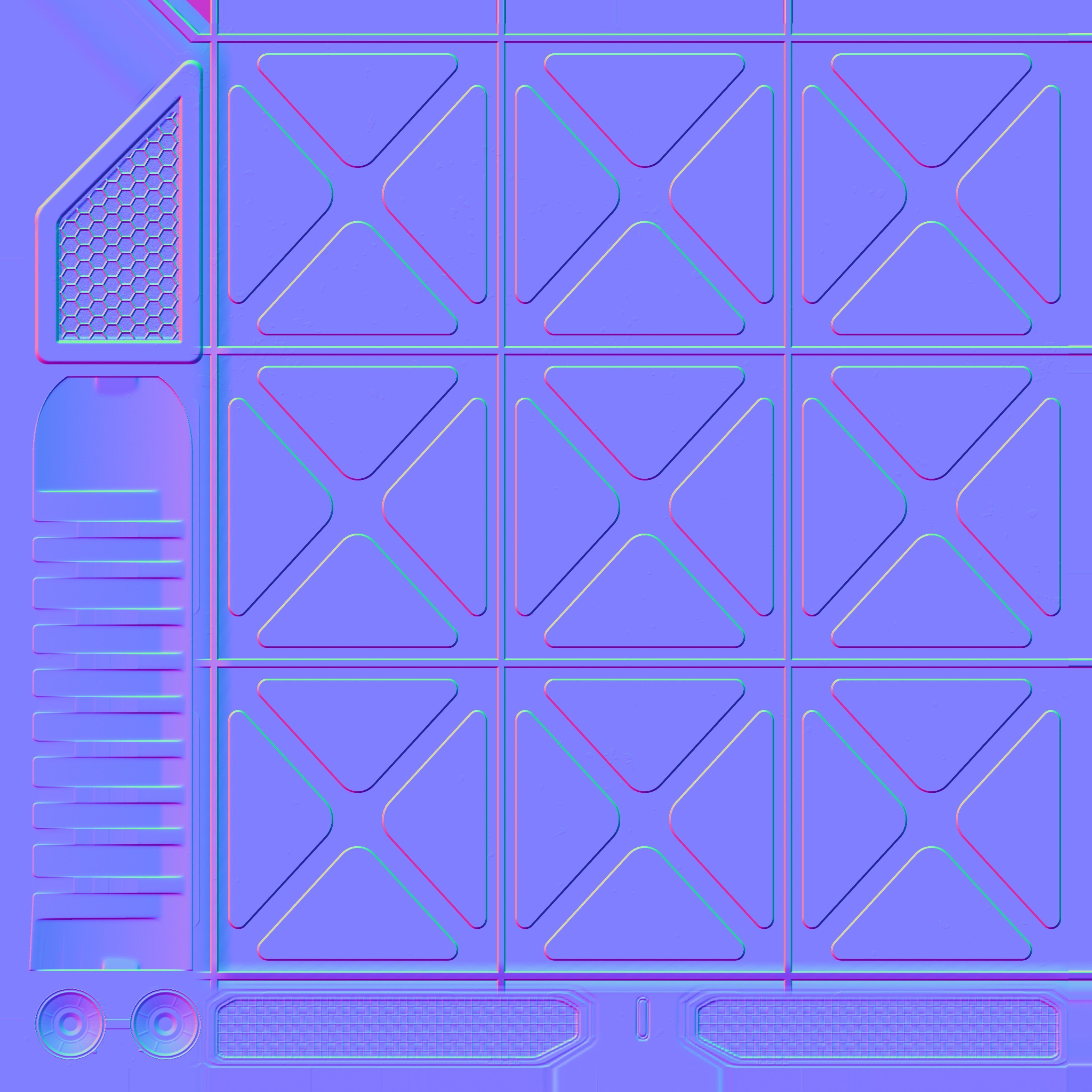 Sci Fi Corridor Low-poly 3D model_26