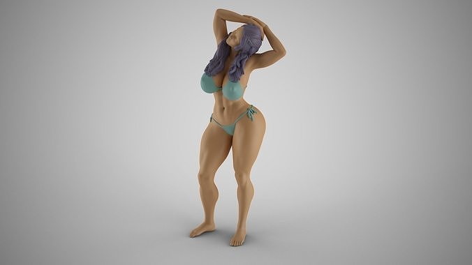 Girl Relaxing in the Sun 3D print model