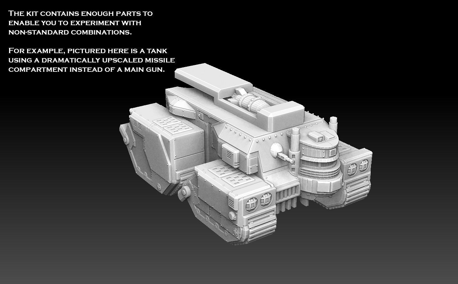 Modular Superheavy Tank 3D print model_13