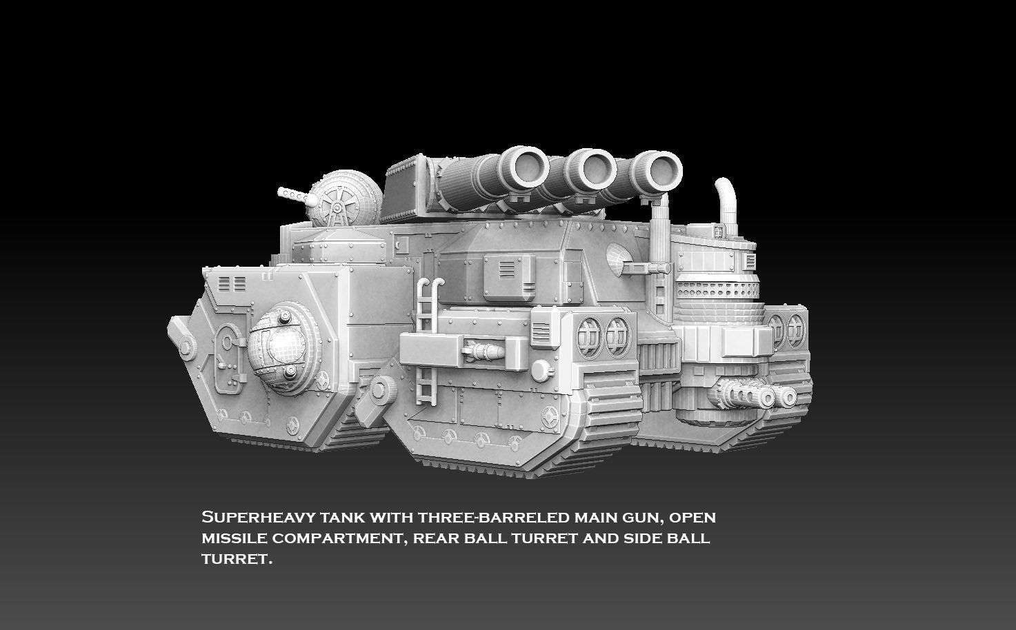 Modular Superheavy Tank 3D print model_12