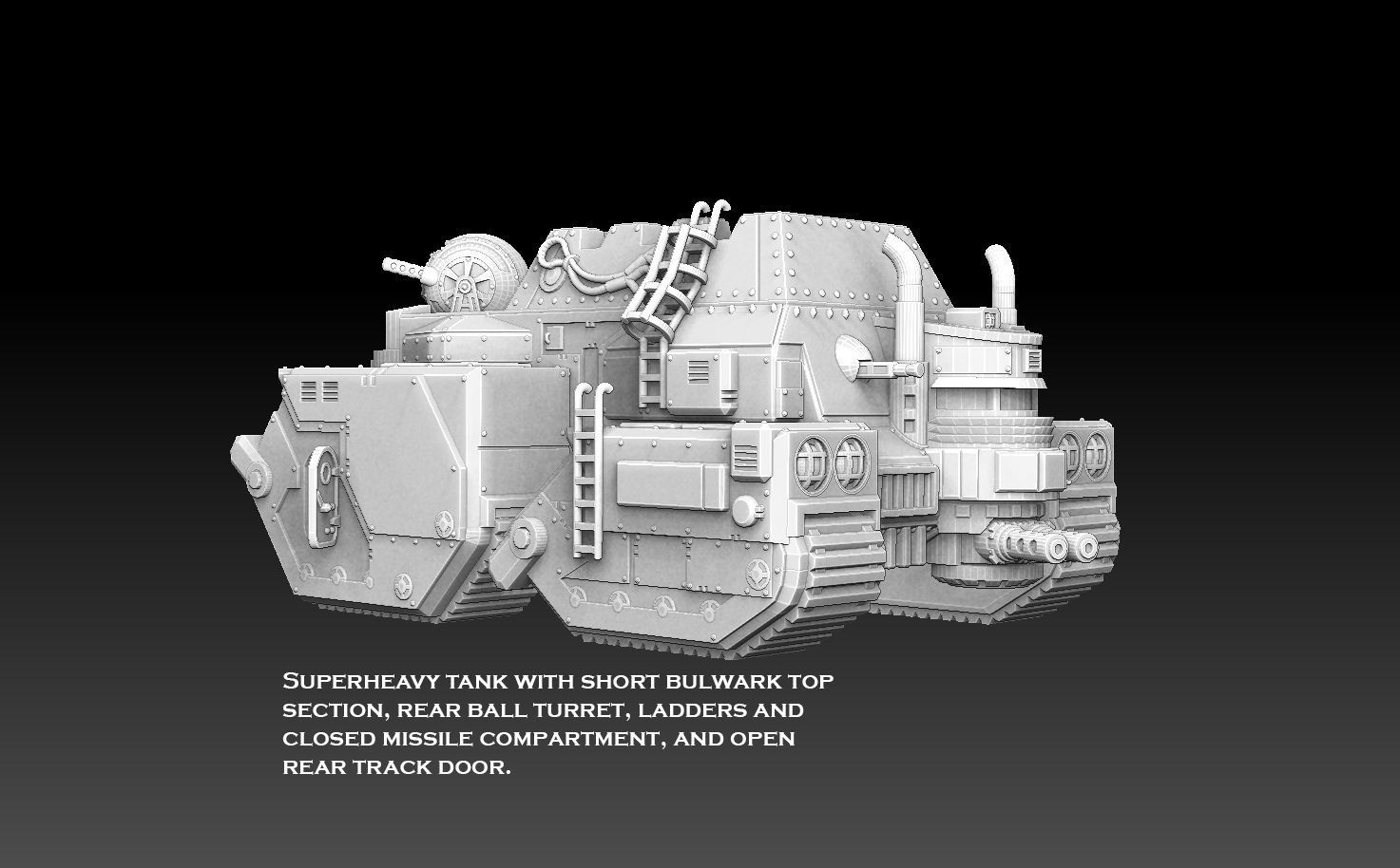 Modular Superheavy Tank 3D print model_11