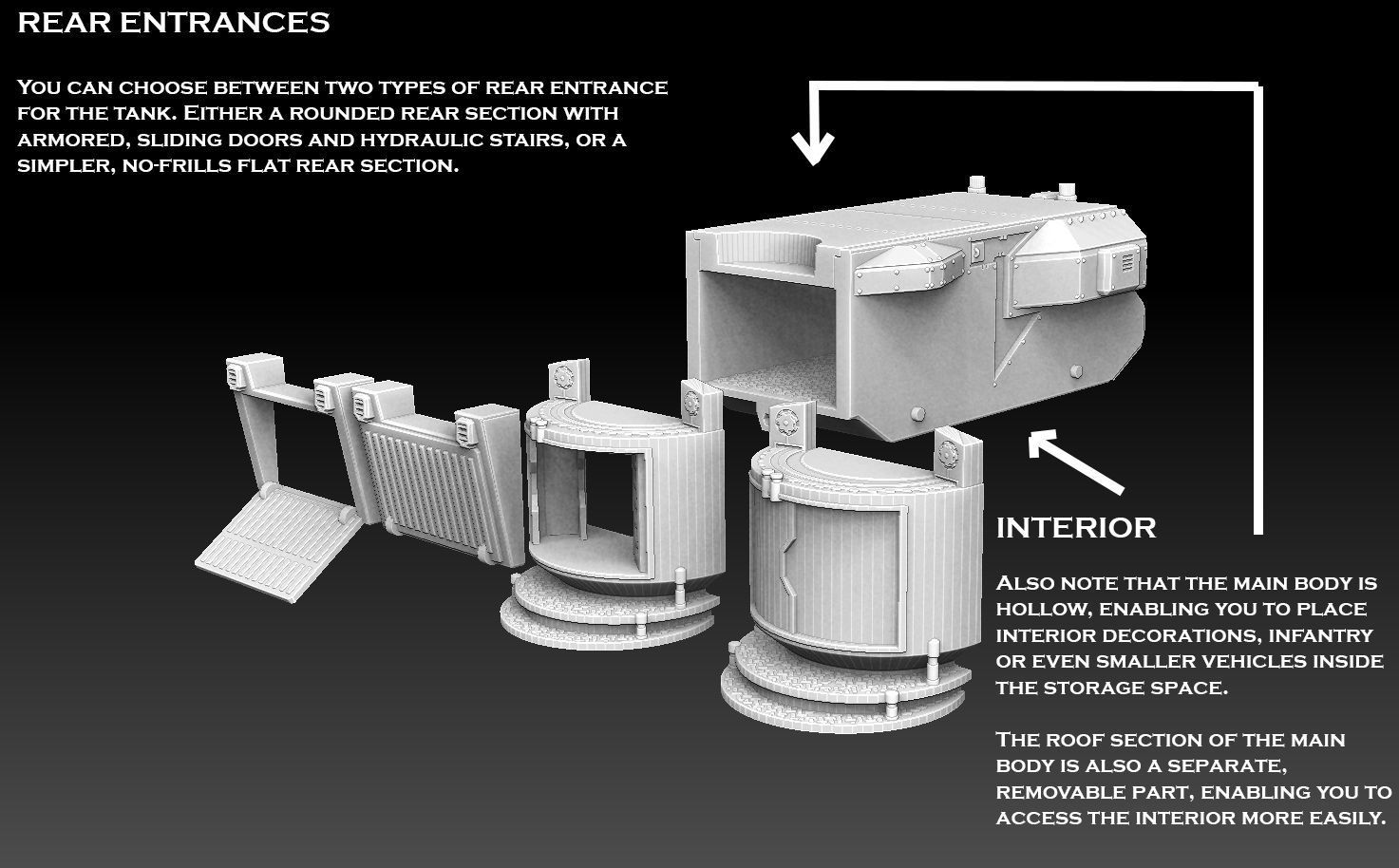 Modular Superheavy Tank 3D print model_5