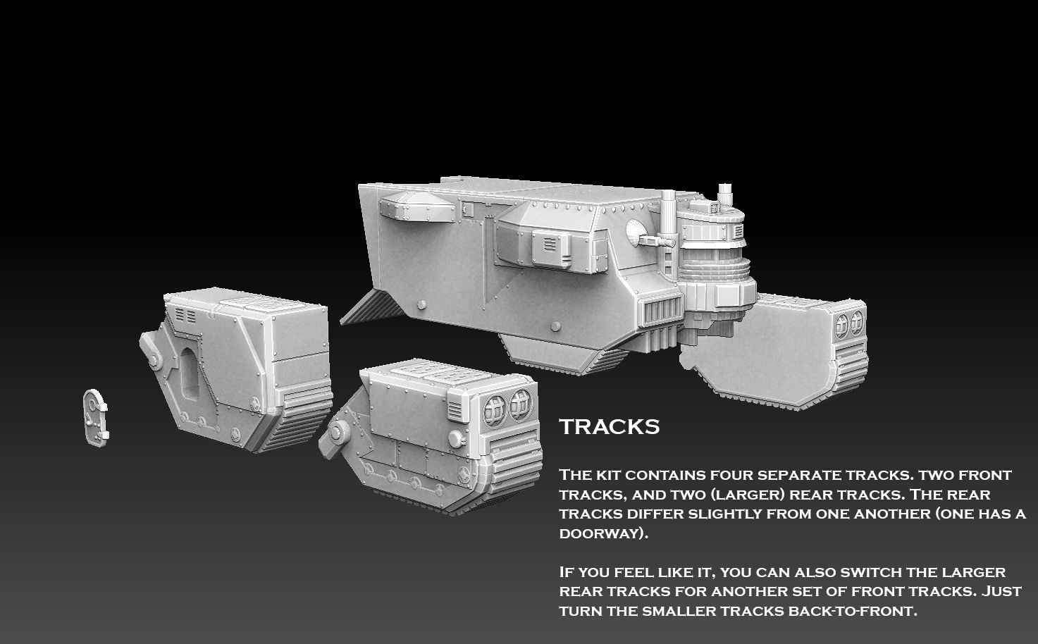 Modular Superheavy Tank 3D print model_2