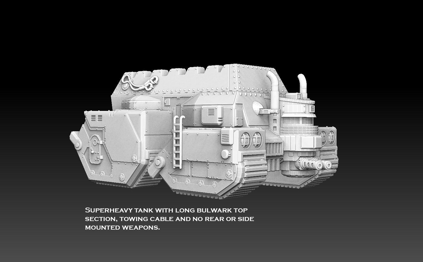 Modular Superheavy Tank 3D print model_10