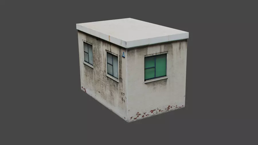 Low poly Tiny House Low-poly 3D model_0