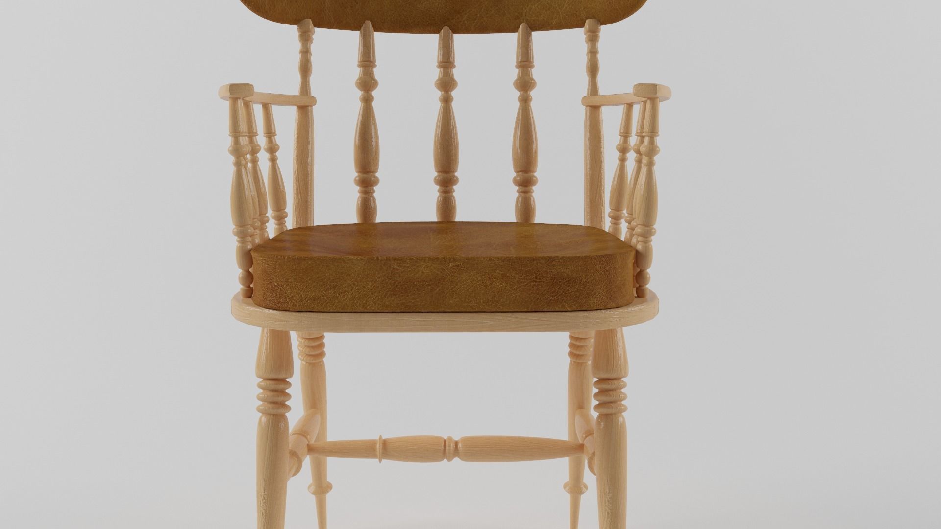 chair wooden 3D model_5