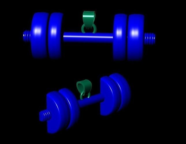 dumbells hollow pendent 3D print model