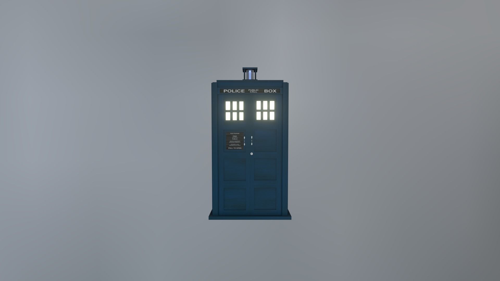 DOCTOR WHO - TOM BAKER TARDIS - Rogue Film Productions Low-poly 3D model_2