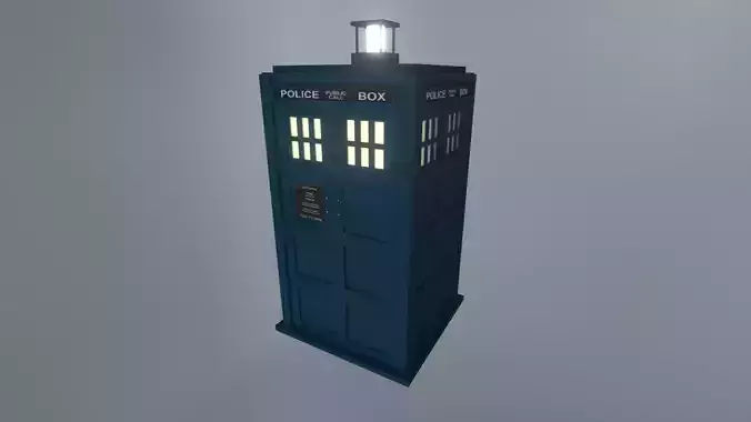 DOCTOR WHO - TOM BAKER TARDIS - Rogue Film Productions Low-poly 3D model