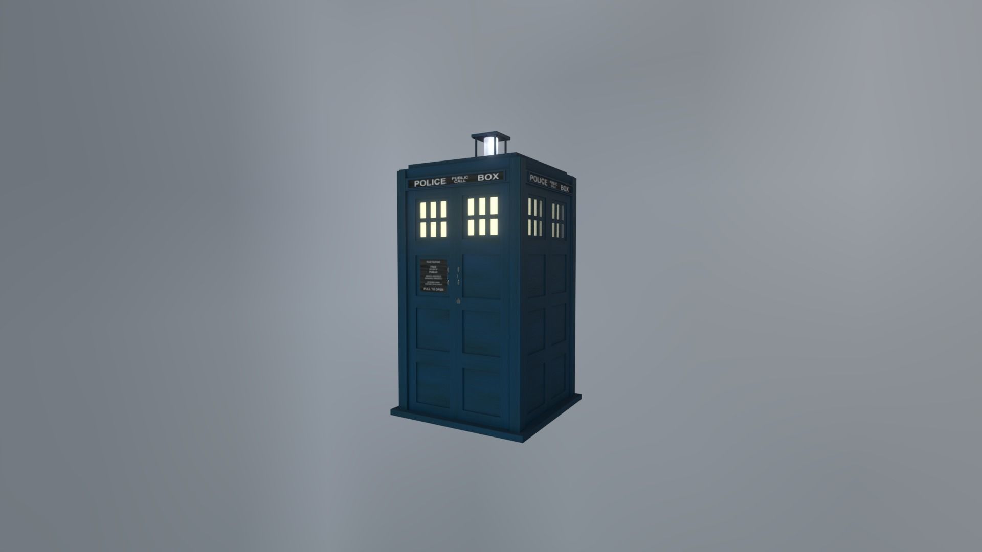 DOCTOR WHO - TOM BAKER TARDIS - Rogue Film Productions Low-poly 3D model_3