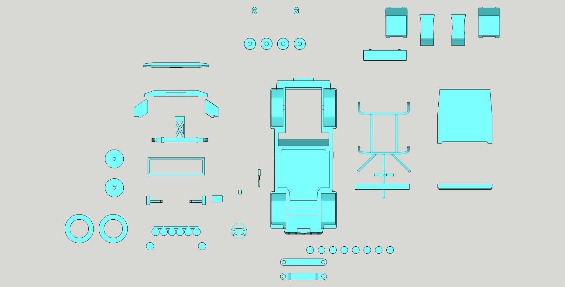 Volkswagen Thing or safari Dune modified PRINTABLE 3D print model_7