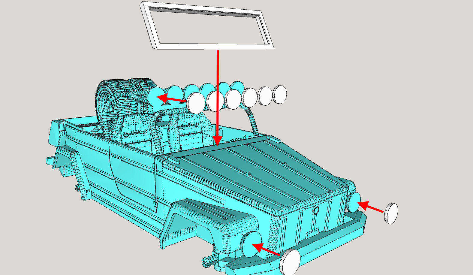 Volkswagen Thing or safari Dune modified PRINTABLE 3D print model_25
