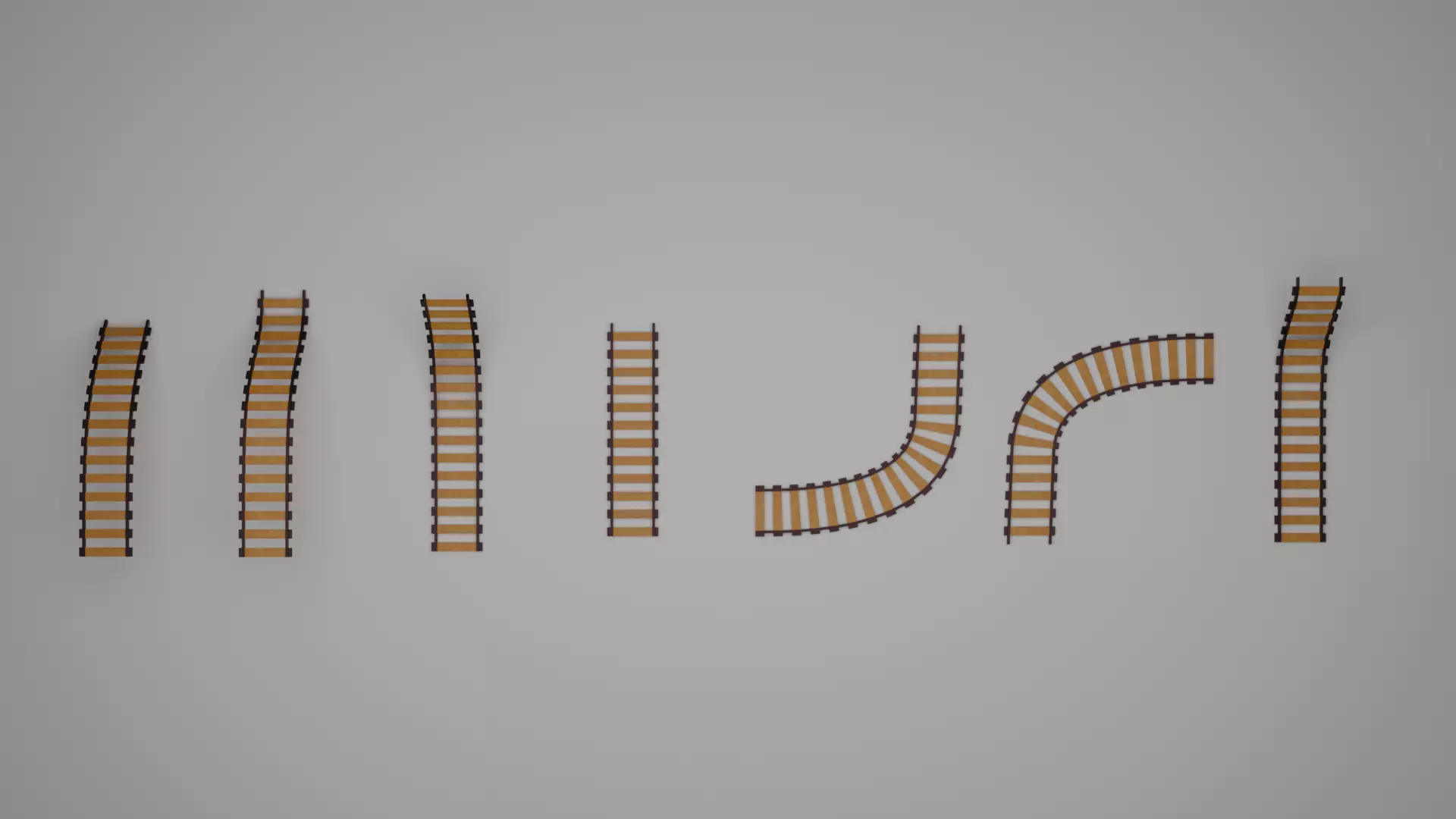 Low Poly Railway Pack Free low-poly 3D model_0