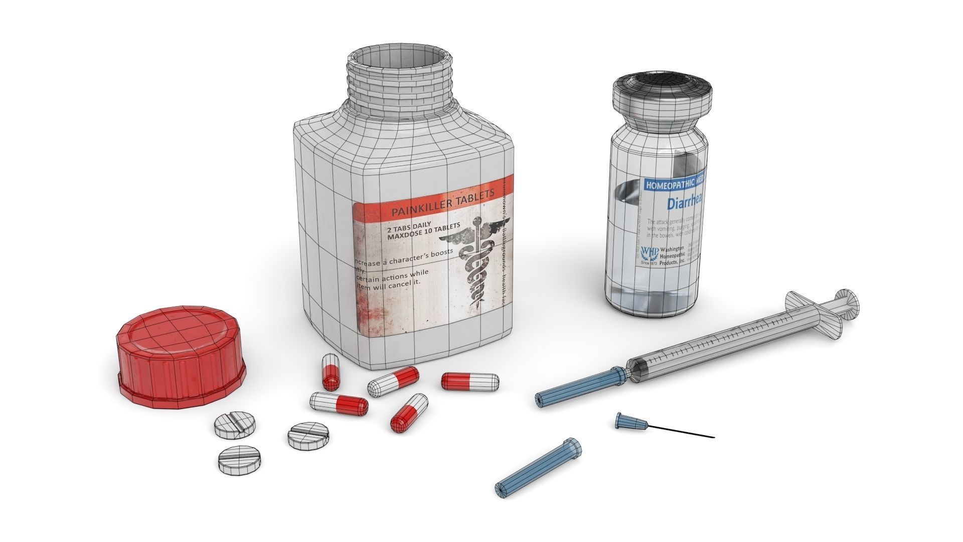 Medical Kit Low-poly 3D model_10