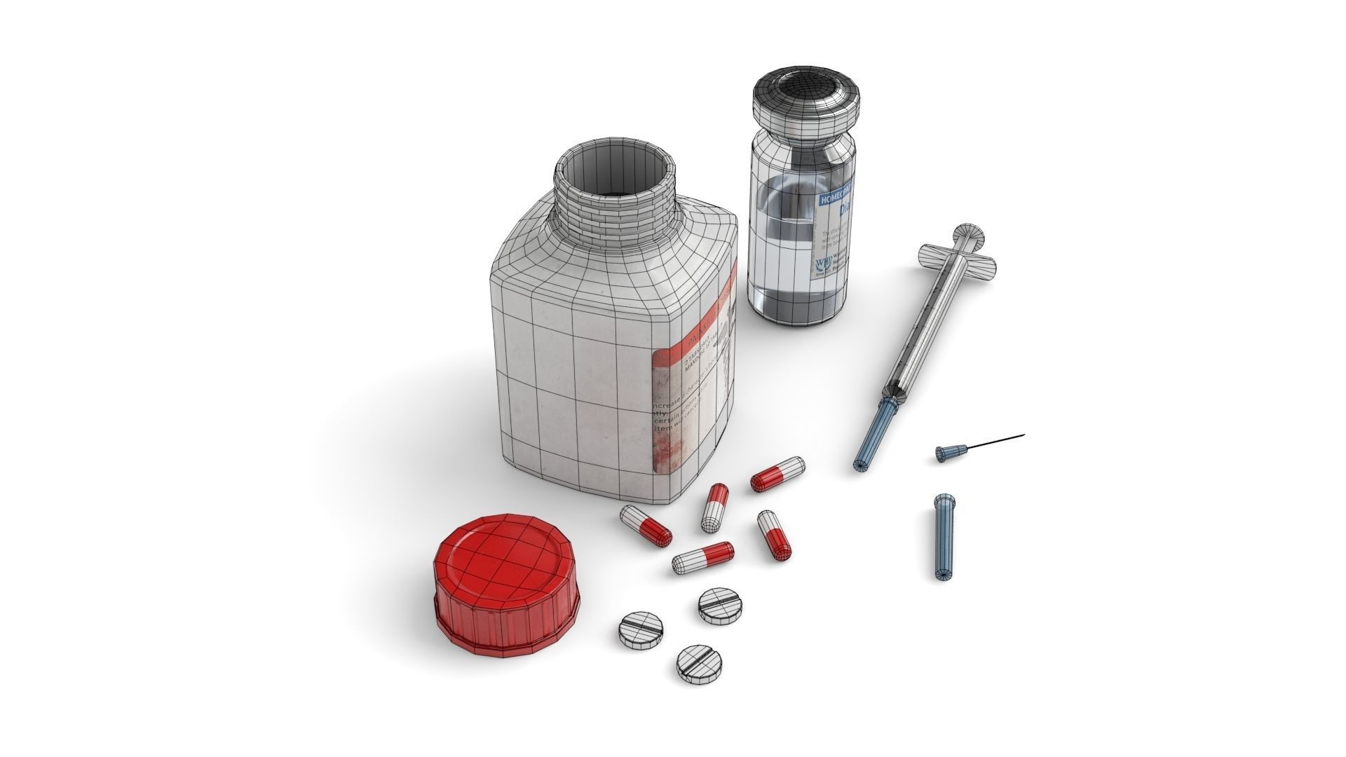 Medical Kit Low-poly 3D model_13