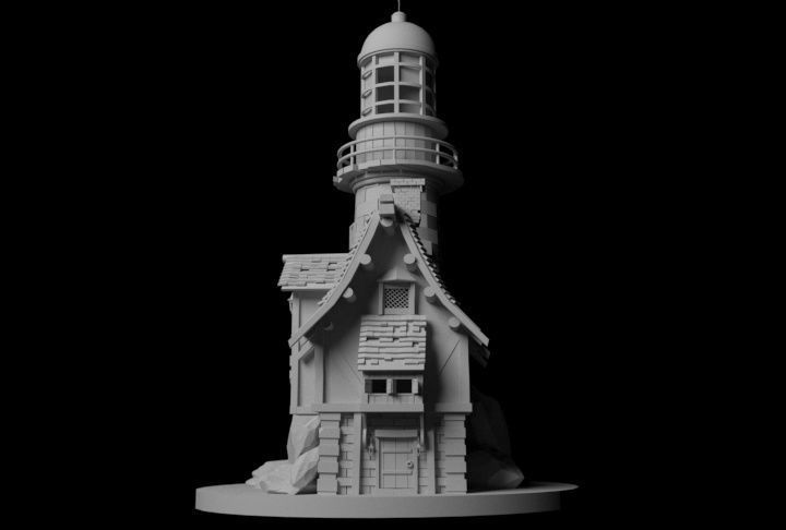 The light house Low-poly 3D model_5
