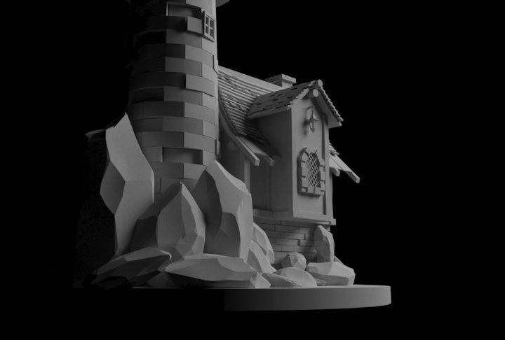 The light house Low-poly 3D model_3