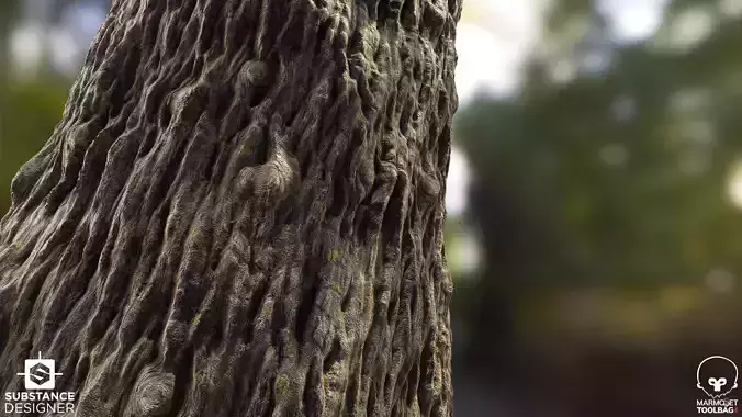 Tree Bark - Substance Designer Texture