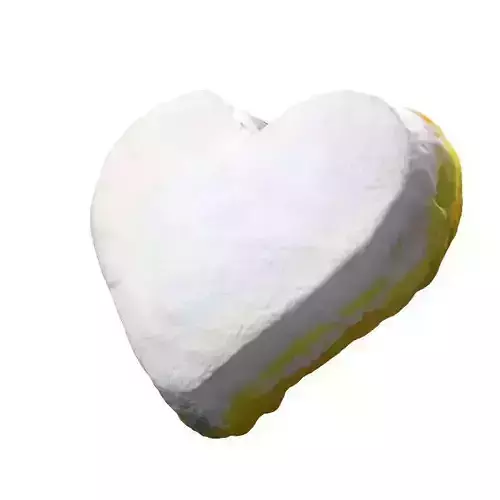 031 Donut Heart bun cream Scan 3D model with UV map