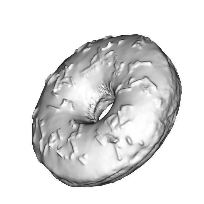 026 Donut chock color toping Scan 3D model with UV map 3D model_2