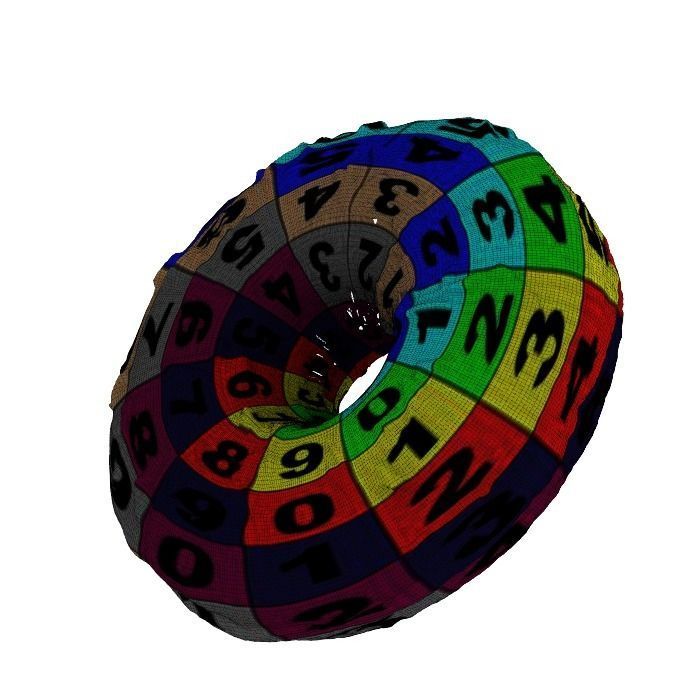 026 Donut chock color toping Scan 3D model with UV map 3D model_3