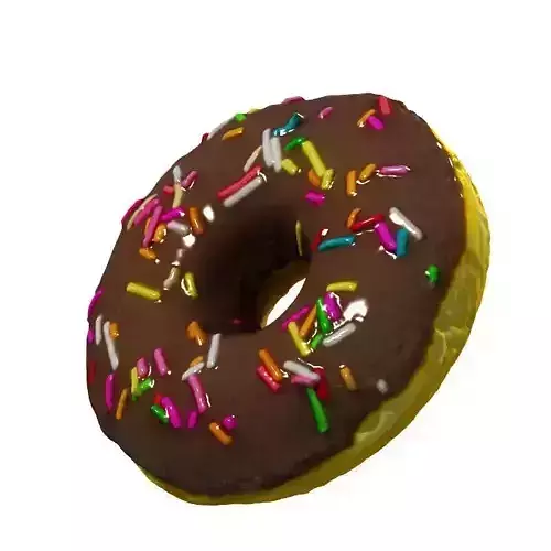 026 Donut chock color toping Scan 3D model with UV map