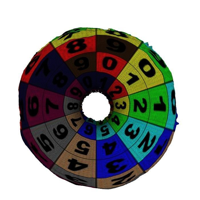 026 Donut chock color toping Scan 3D model with UV map 3D model_15