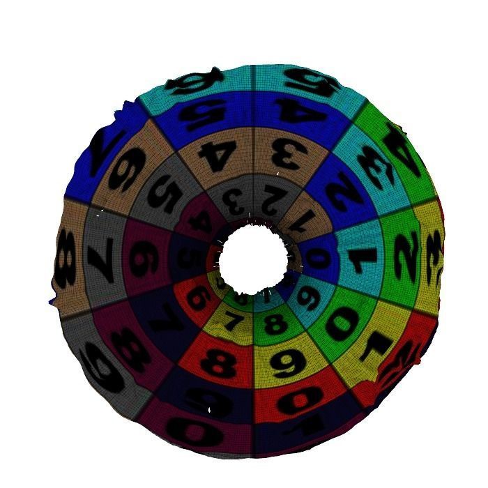 026 Donut chock color toping Scan 3D model with UV map 3D model_7