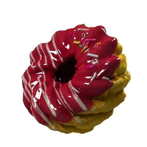 025 Donut gear pink Scan 3D model with UV map 3D model