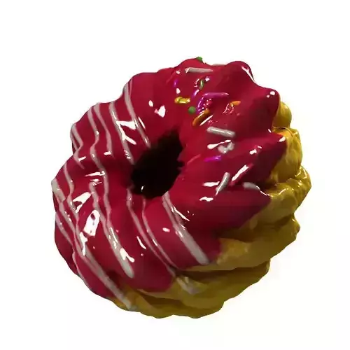 025 Donut gear pink Scan 3D model with UV map