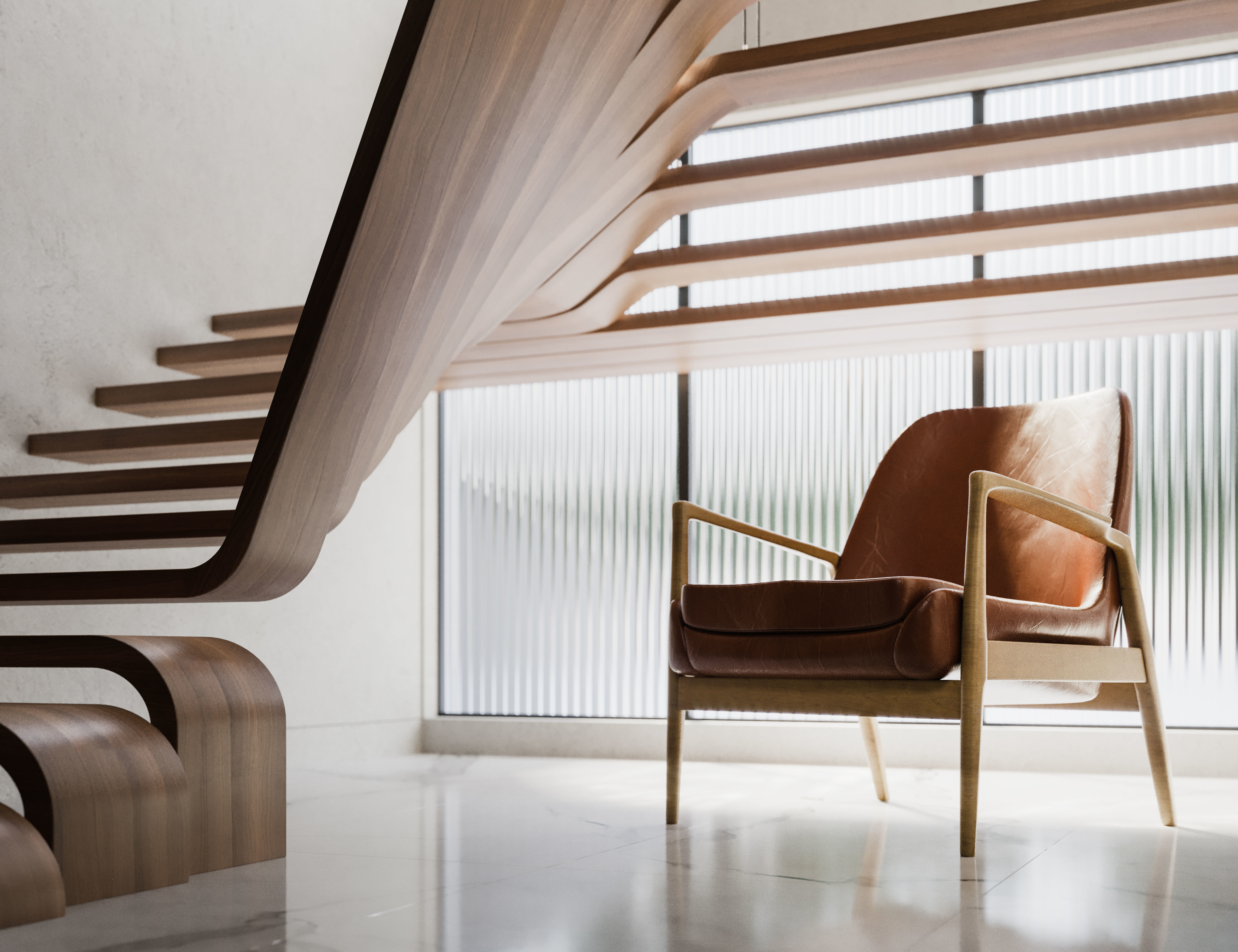 Parametric Stair 3D model_1