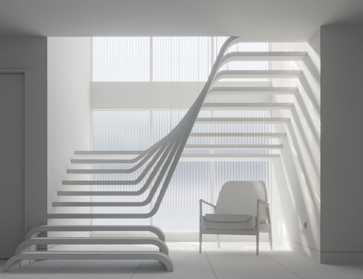 Parametric Stair 3D model_3
