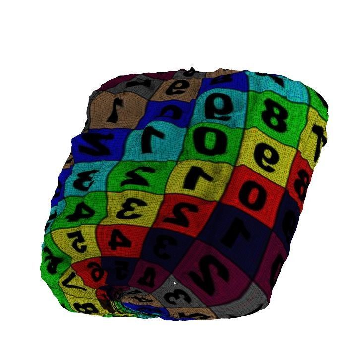 042 Donut bun dots Scan 3D model with UV map 3D model_3