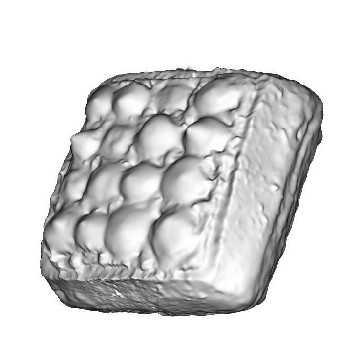 042 Donut bun dots Scan 3D model with UV map 3D model_2