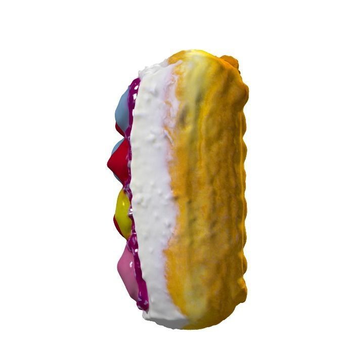 042 Donut bun dots Scan 3D model with UV map 3D model_9