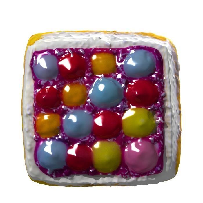 042 Donut bun dots Scan 3D model with UV map 3D model_5