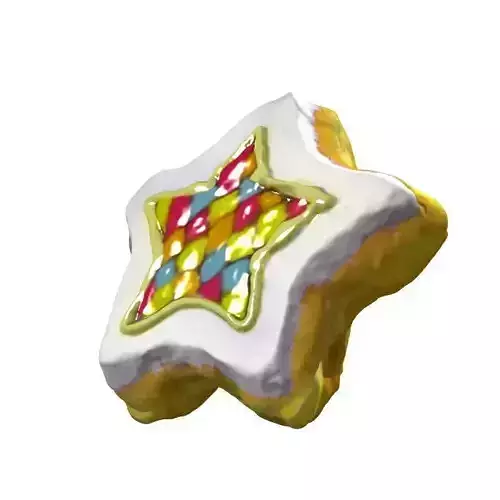 038 Donut star color Scan 3D model with UV map