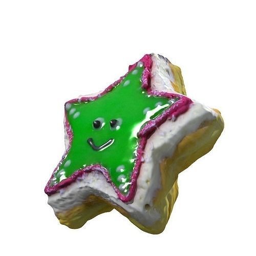 037 Donut green star Scan 3D model with UV map 3D model