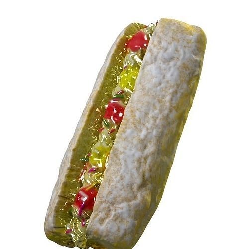 035 Donut Hotdog Scan 3D model with UV map 3D model