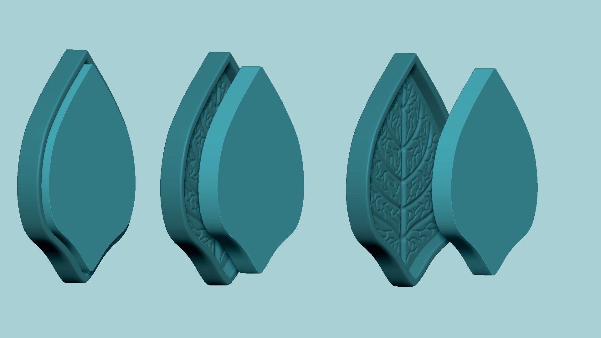 Straight Rose Leaf - Molding Arrangement EVA Foam Craft 3D print model_12