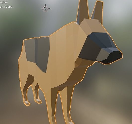 german shepherd Low-poly 3D model