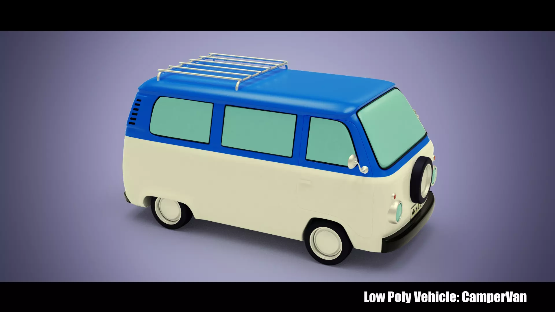 Low Poly Vehicle - Campervan Low-poly 3D model