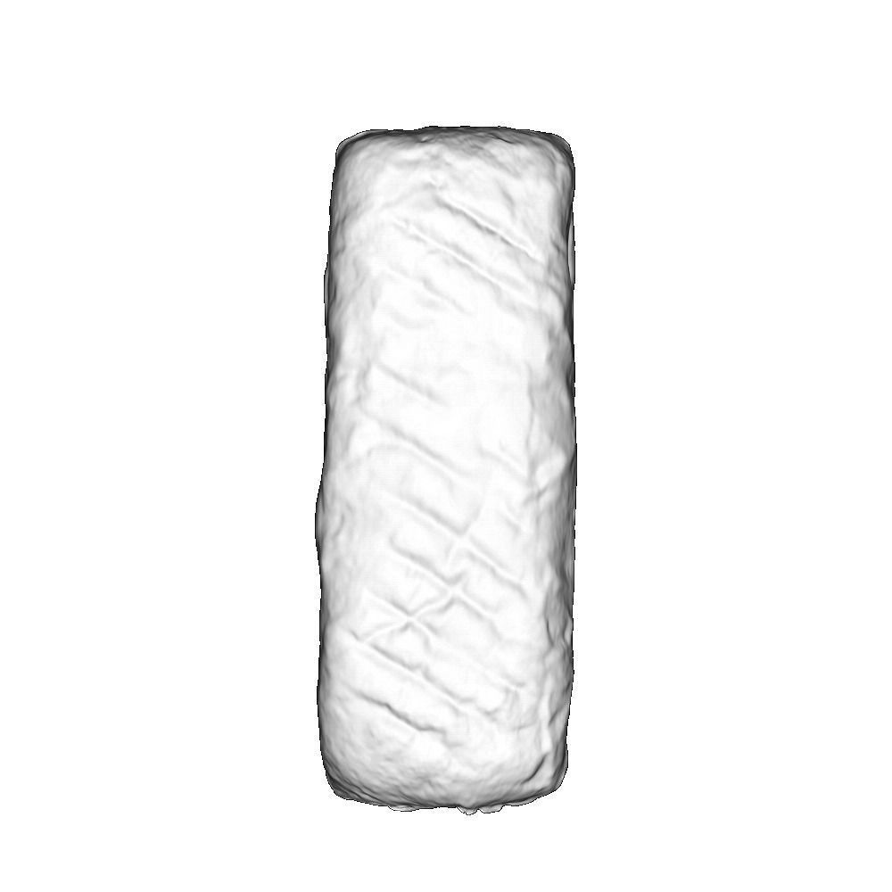 050 Donut stick bun plain Scan 3D model with UV map 3D model_6