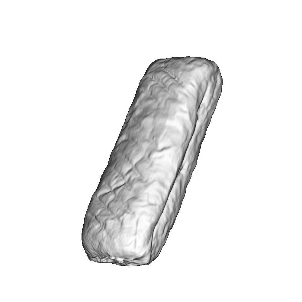 050 Donut stick bun plain Scan 3D model with UV map 3D model_2