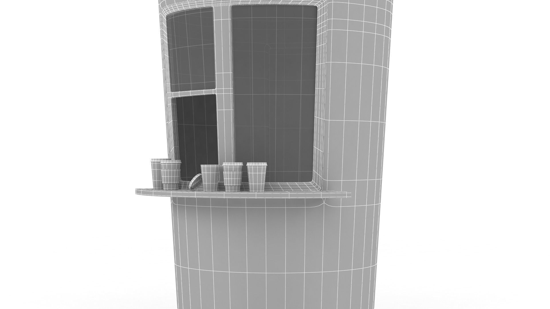 Coffee Kiosk 3D model_8