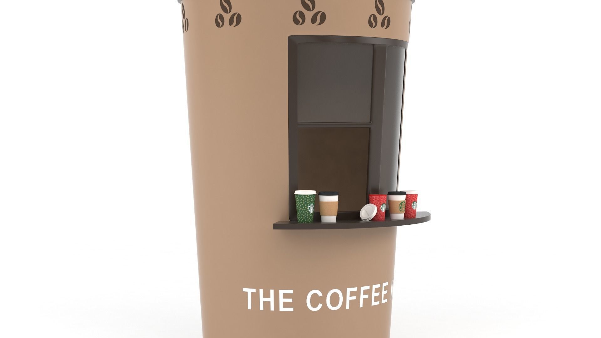 Coffee Kiosk 3D model_4