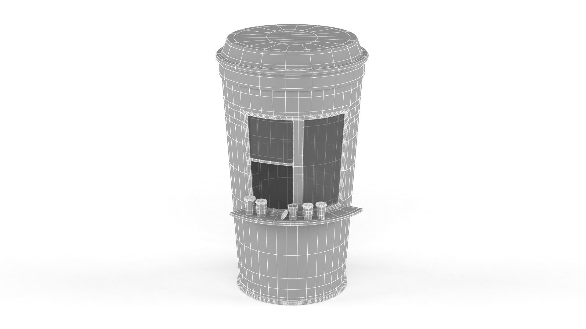 Coffee Kiosk 3D model_12
